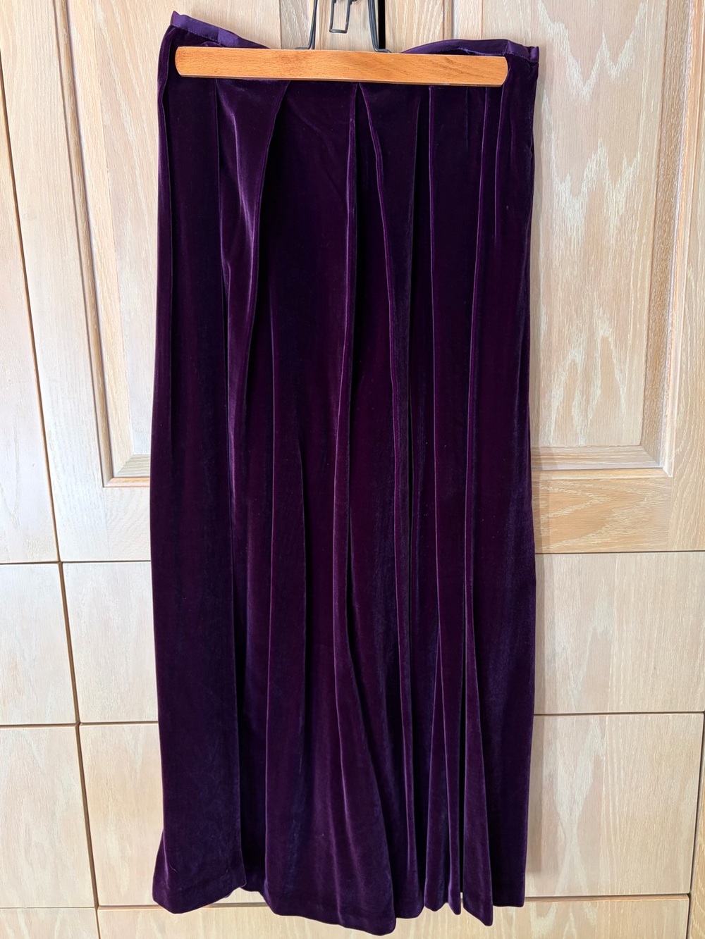 Deep Purple Velvet Maxi Skirt